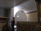 Here comes the new 3000 gallon hot water tank in 2012.  Brad was at the right spot at the right time to take this picture.
